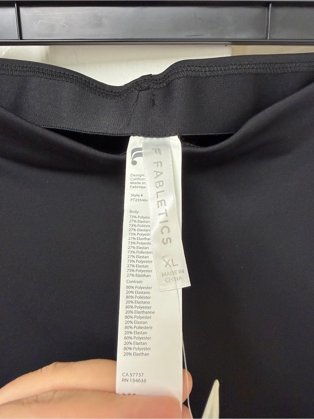 NWT Fabletics Motion365+ Twisted Stripe Pull-On Pants Black Size XL (12–14) - Picture 9 of 14